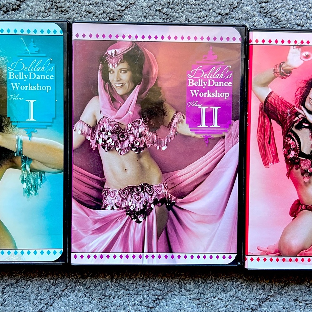 Delilah's Bellydance Workshop Belly Dance Exercise Workout DVD Bundle *Rare*